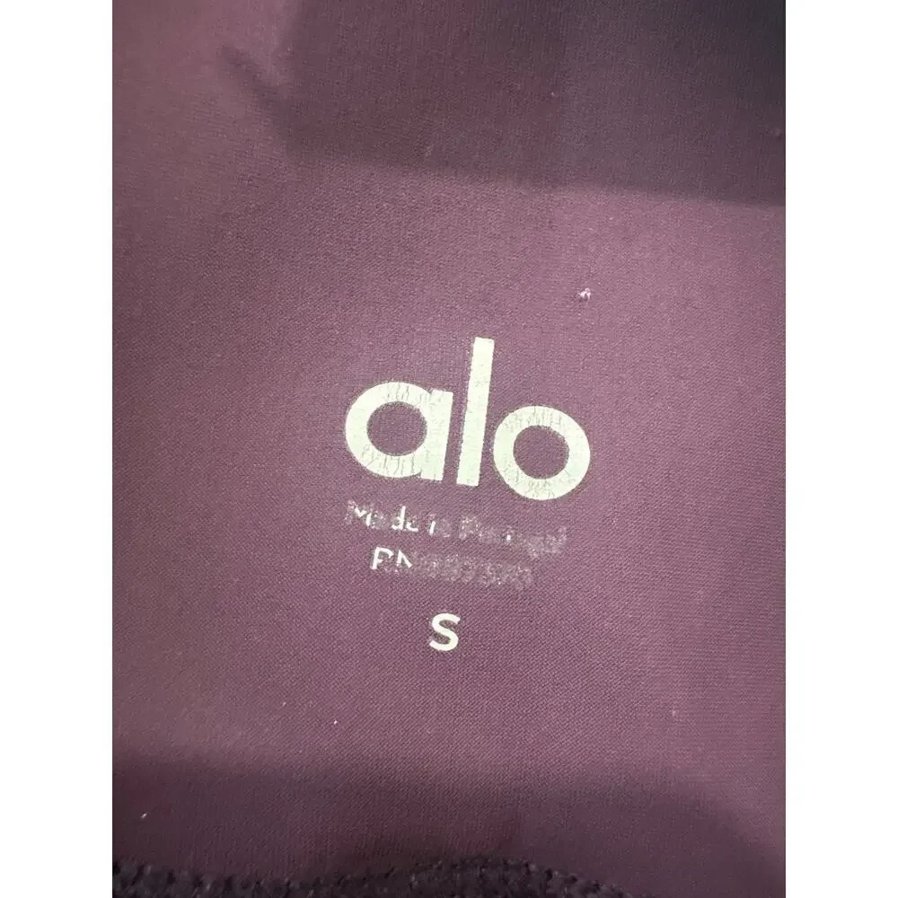 Alo Yoga Full Length High Waist Ripped Warrior Leggings Size S